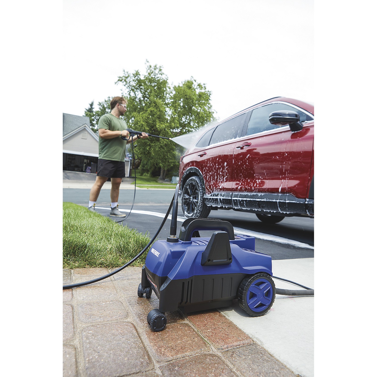 Powerhorse Follow Me 2,100 PSI Electric Pressure Washer Car Cleaning Kit, 1.9