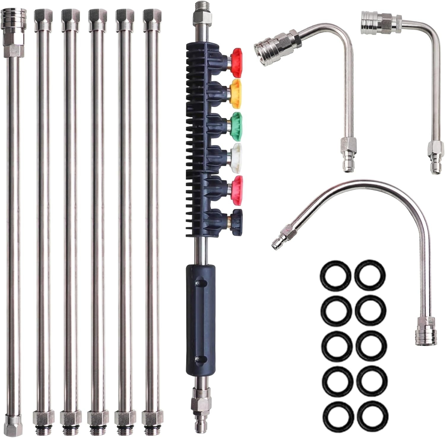 Varilla de extensión para hidrolavadora 10 unidades 1/4″ 4000 PSI
