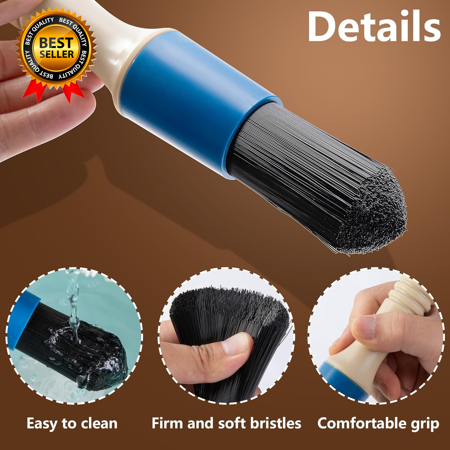 Parts Washer Brush with Hose- Wear Resistant Parts Cleaning Brush