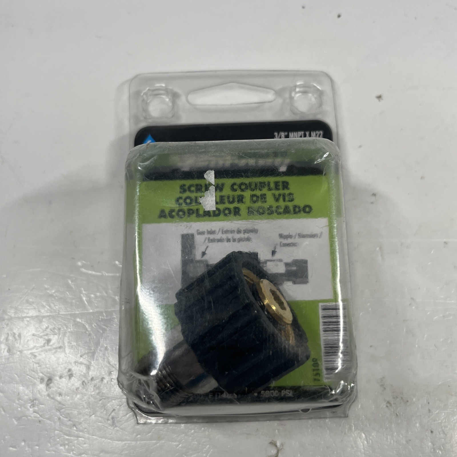 Forney 75109 5800 PSI Female x MNPT Screw Coupling M22 x 3/8 in. Connection