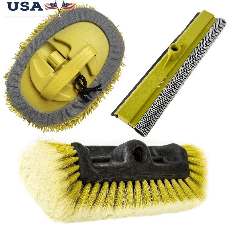 Gentle Surfaces Cleaning Kit Ultra Soft Scrub Brush Squeegee Multi Surface Use
