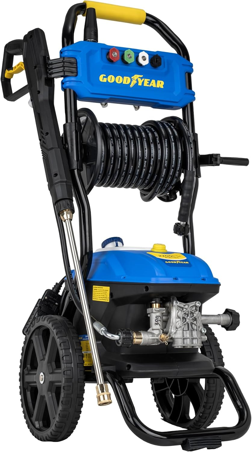 Goodyear 2200 PSI Vertical Electric Pressure Washer – 1.6 GPM