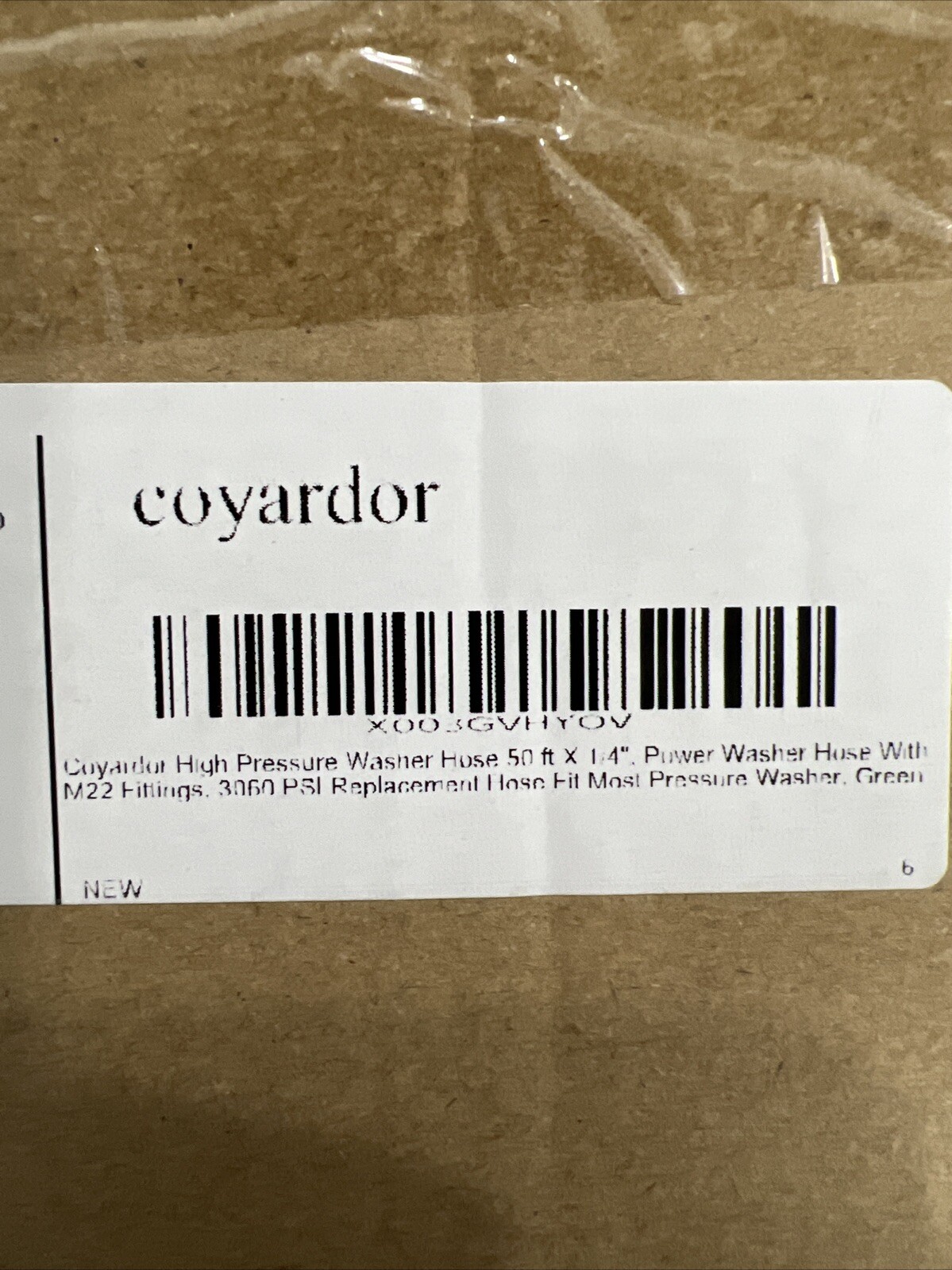 Coyardor High Pressure Washer Hose 50×1/4” With M22 Fittings 3060 Psi