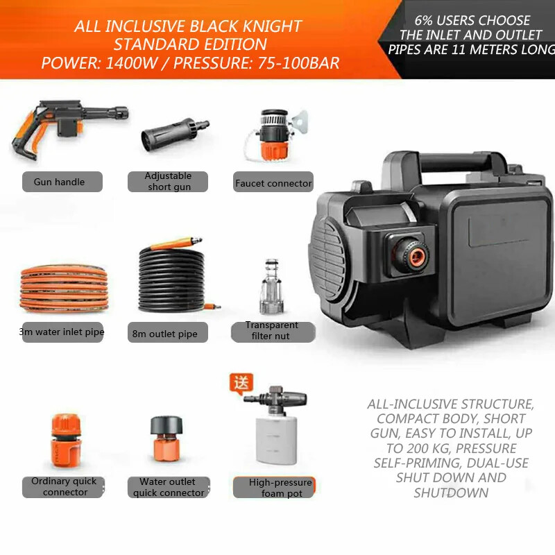 4350 220v/1400W Automatic High Pressure Washer Household Car Washing Machine