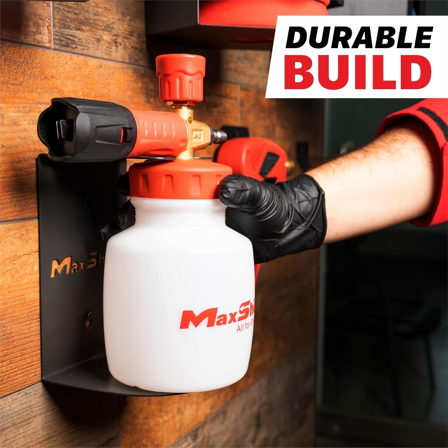 Heavy-Duty Foam Cannon Organizer – Wall-Mounted, 1/4” Quick Connect Design
