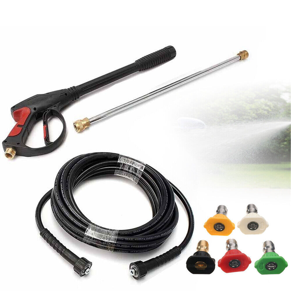 3000PSI High Pressure Power Washer Spray Gun Wand Hose Kit +5 Tips For Craftsman