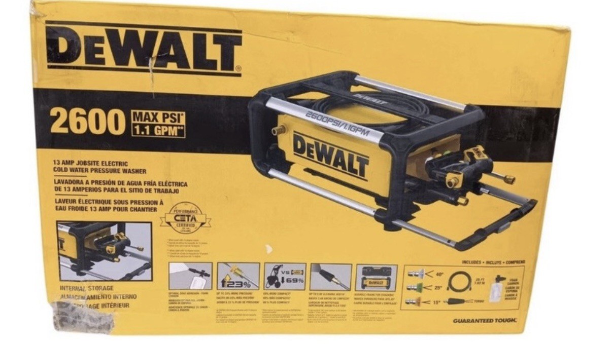 DEWALT 2600 Cold Water Pressure Washer DWPW2600 ~NEW/SEALED