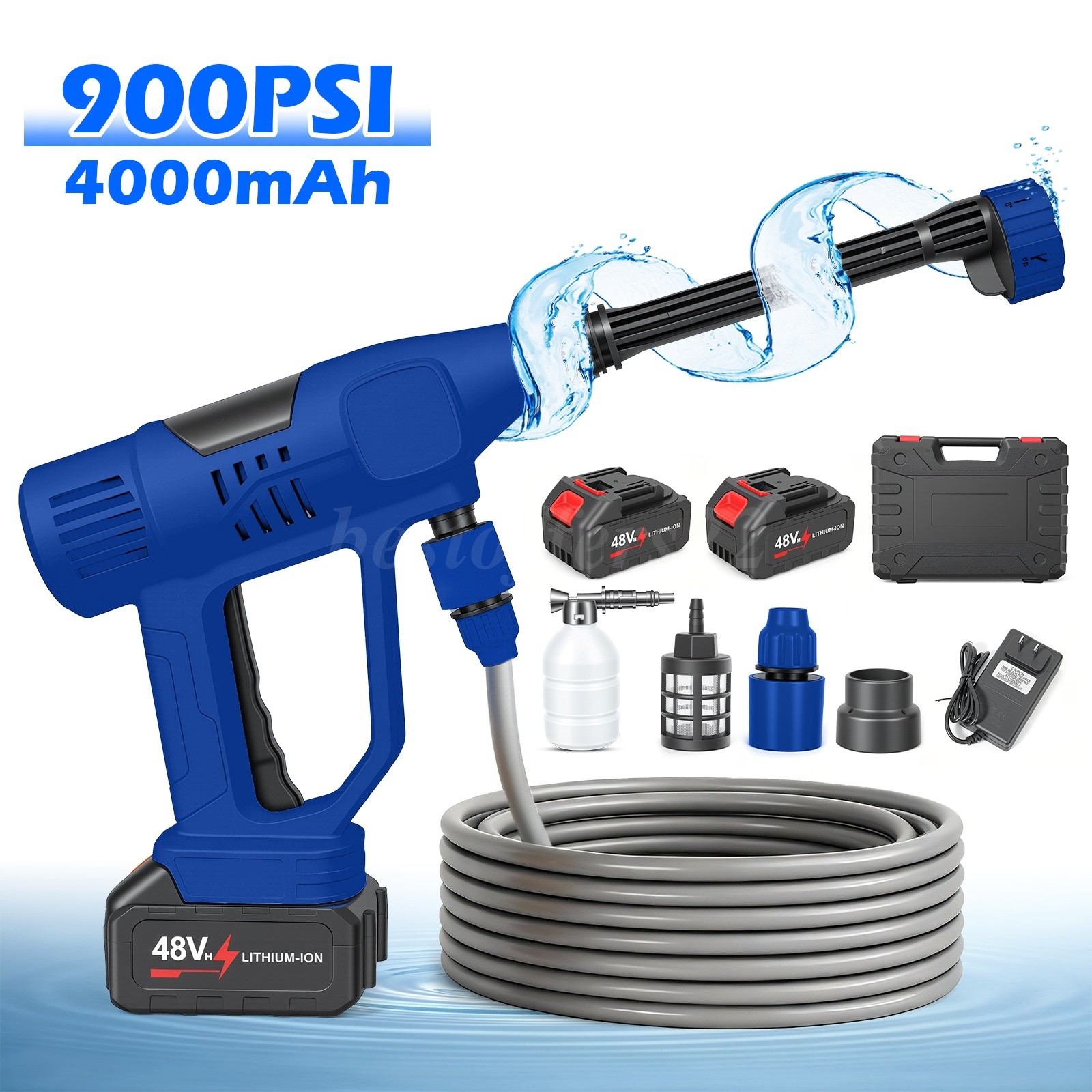 21V Handheld Cordless Pressure Washer Multi Spray Modes Outdoor Cleaning Tool