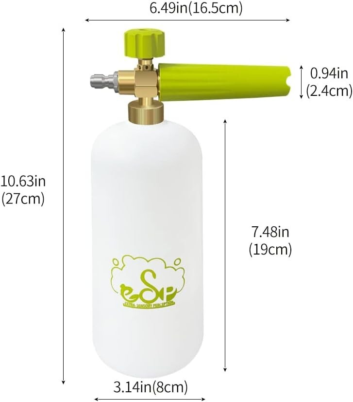 Power Pressure Washer Attachment Sprayer Dispenser Car Wash Soap Foam Blaster ys