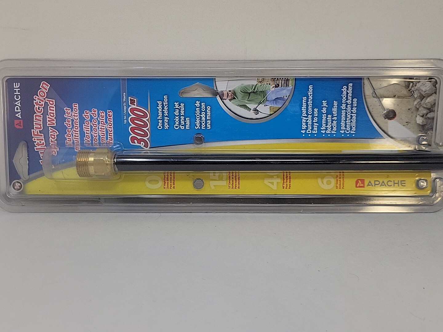 Apache 99023698 3000 PSI 18″ Multi-Tip Adjustable Pressure Washer Nozzle with