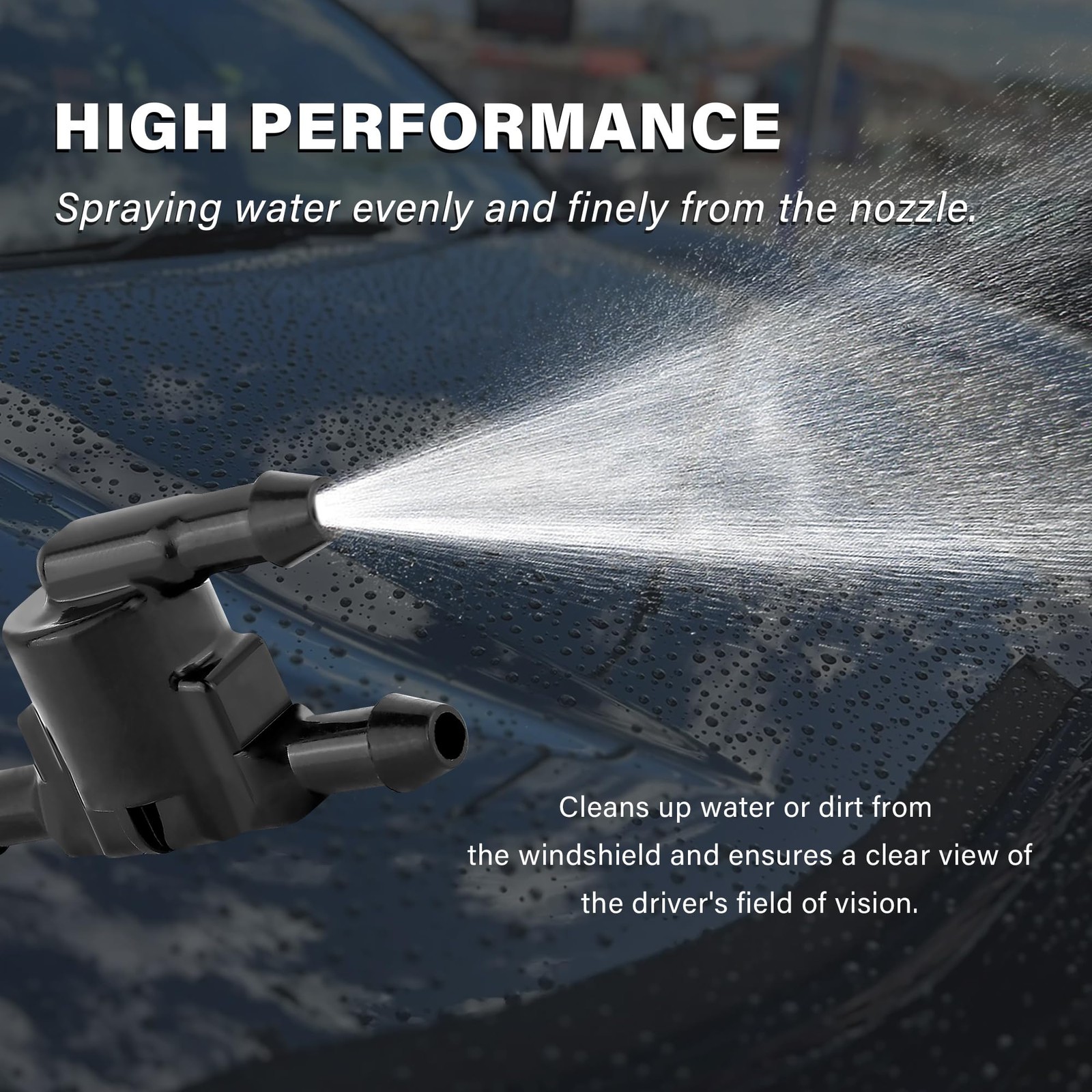 2PCS Front Windshield Washer Nozzle Compatible with Toyota 4Runner for