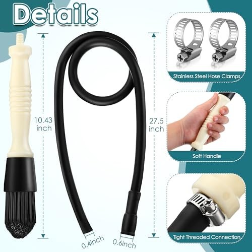 27.5″ Flow Hose Parts Washer Brush – Wear Resistant Cleaning Tool for Auto Detai