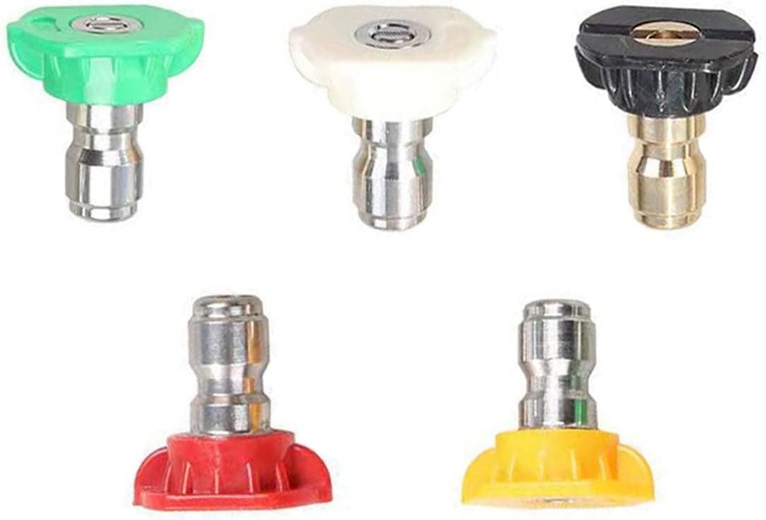 5-Pack High-Pressure Washer Nozzle Tips Set, 4500 PSI, Multi-Angle, Stainless…
