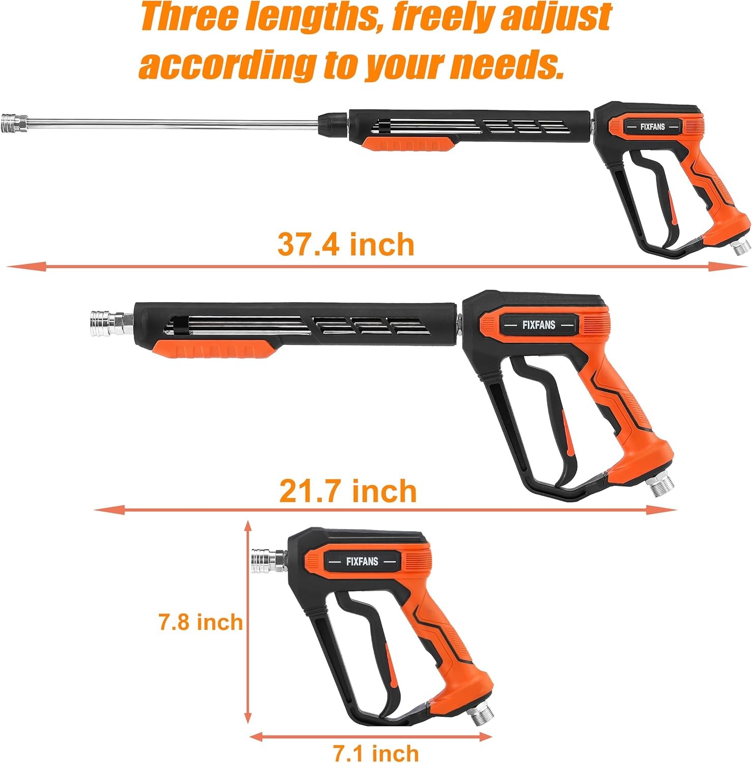 Pressure Washer Gun Kit 4000psi Power Washer Handle Gun With Replacement Wand Ex