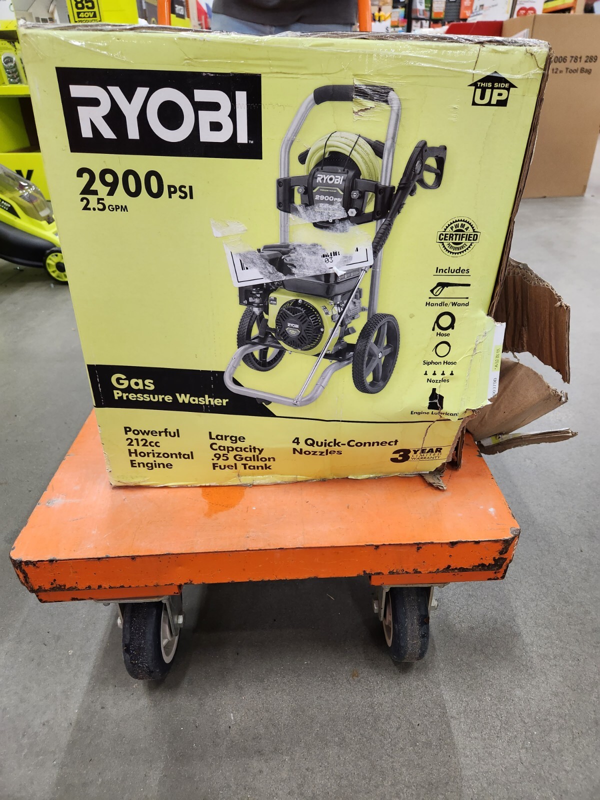 Ryobi RY802925VNM 2,900 PSI 2.5 GPM Cold Water Gas Pressure Washer
