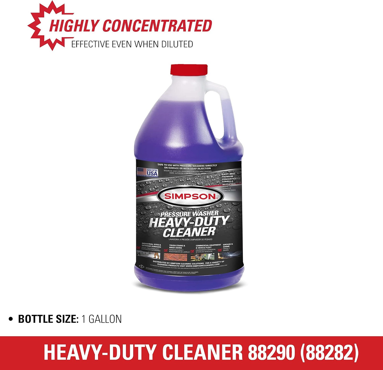 Simpson Cleaning Concentrated Soap Solution for Pressure Washers and Spray Bo…