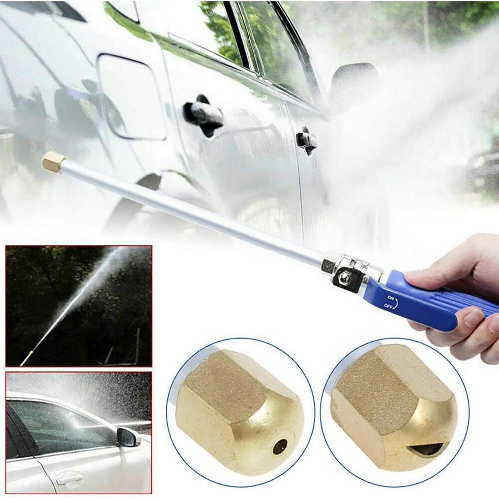 Spray Gun Extension Wand Dual Nozzles 3/4 Inch US Garden Hose Home Cleaning Tool