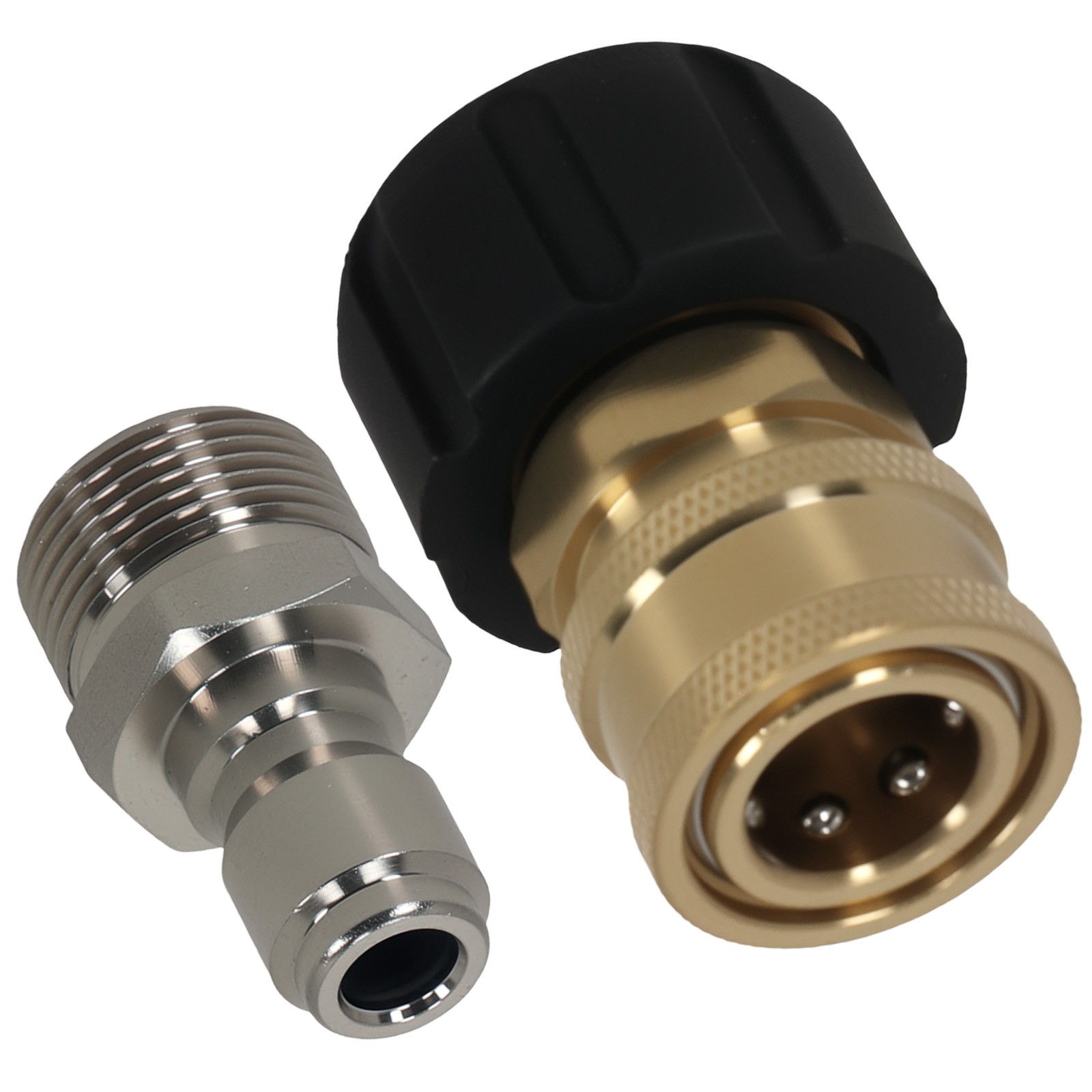 2* Pressure Washer Fitting Swivel M22-14mm to 3/8″ Quick Connect Brass 5000PSI
