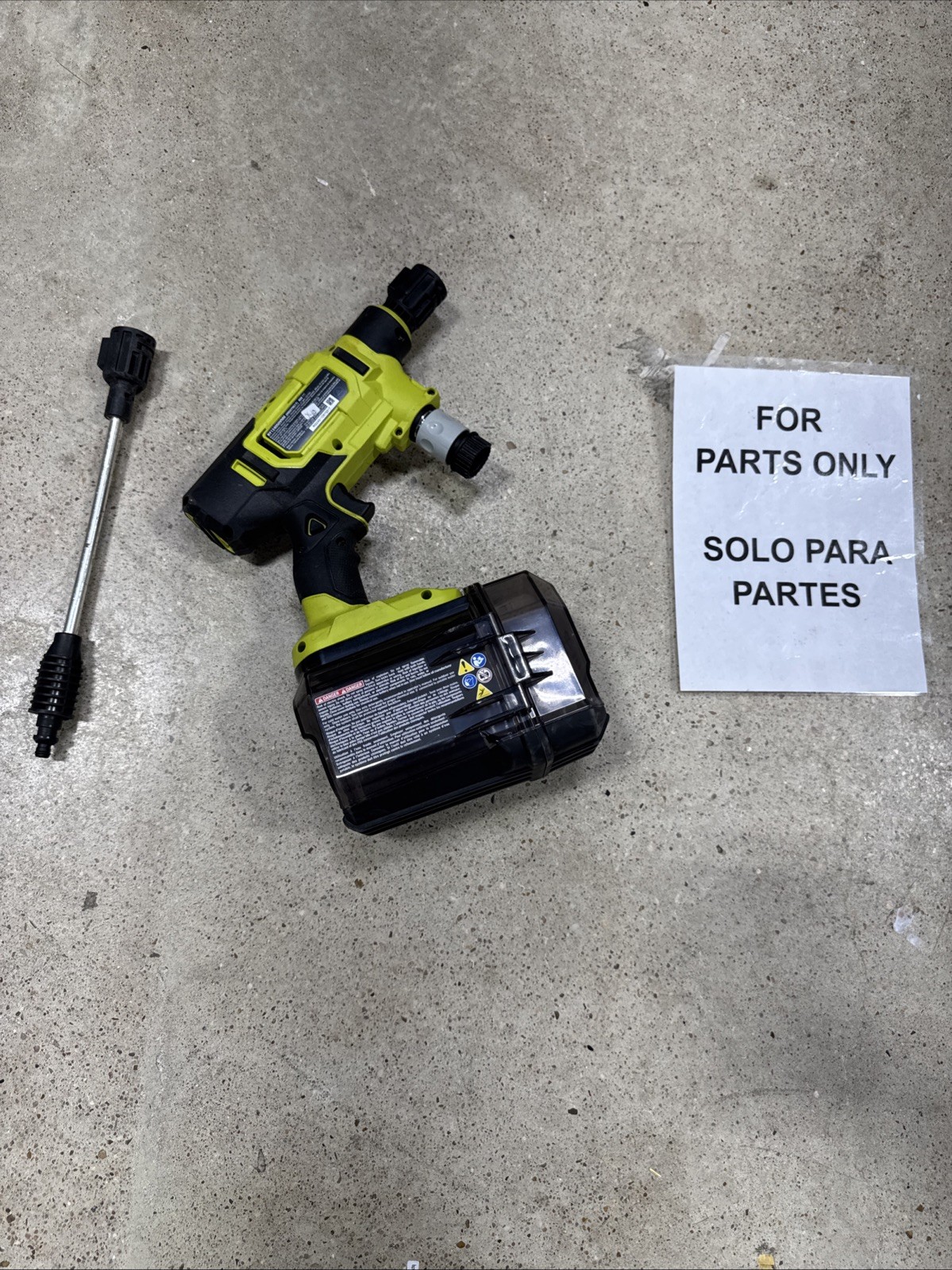 Ryobi RY124050VNM EZClean 600 PSI Power Parts H28