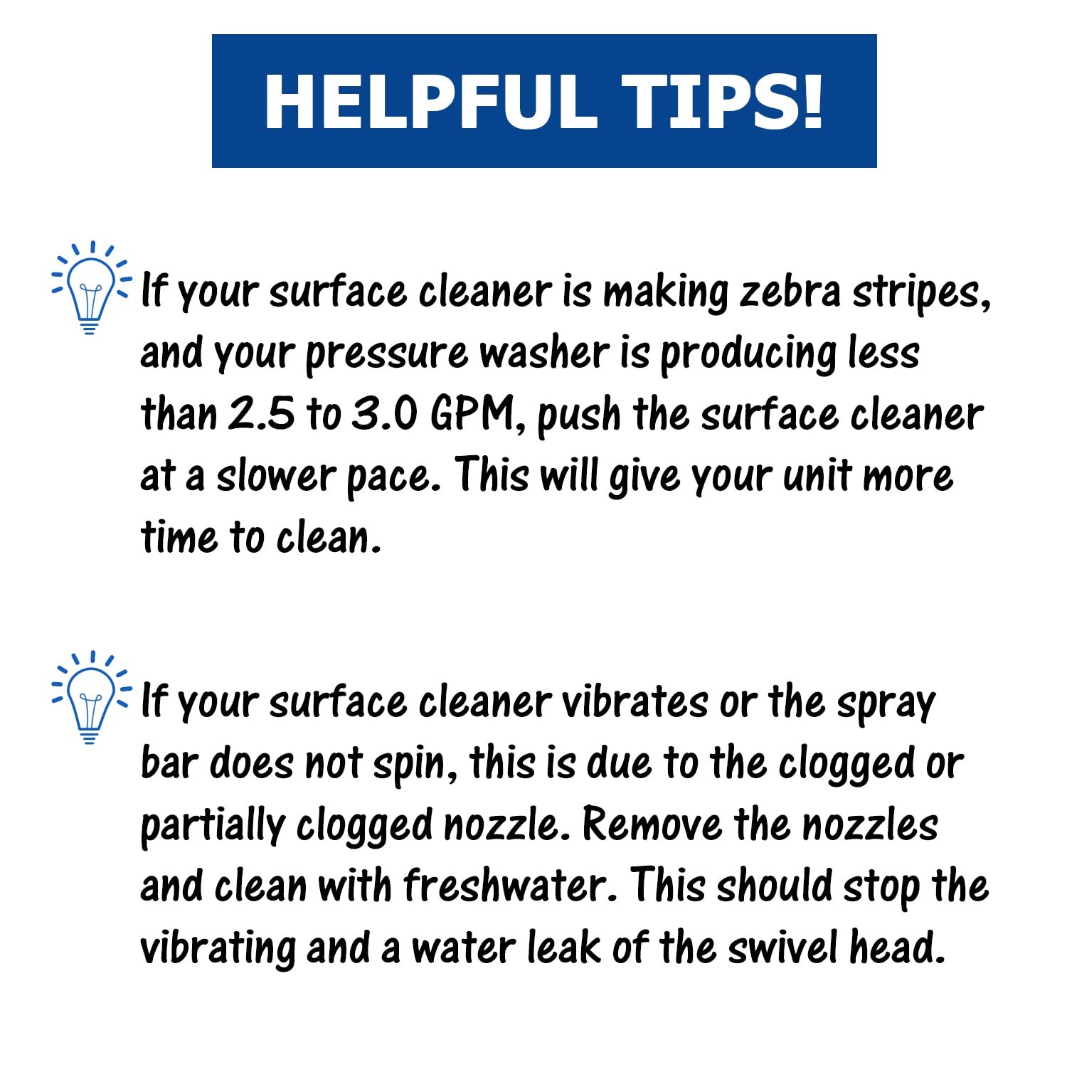 4 Pack 25025 Pressure Washer Surface Cleaner Nozzles 2.5 Orifice 4000 PSI