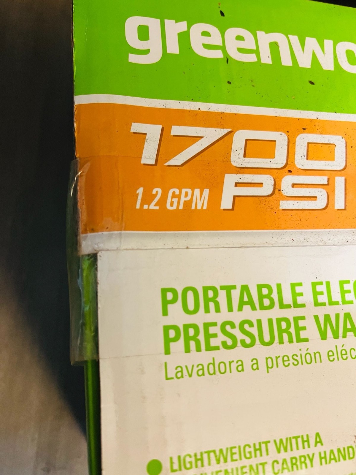 Greenworks 1700 PSI 1.2 GPM Portable Electric Pressure Washer GPW1704
