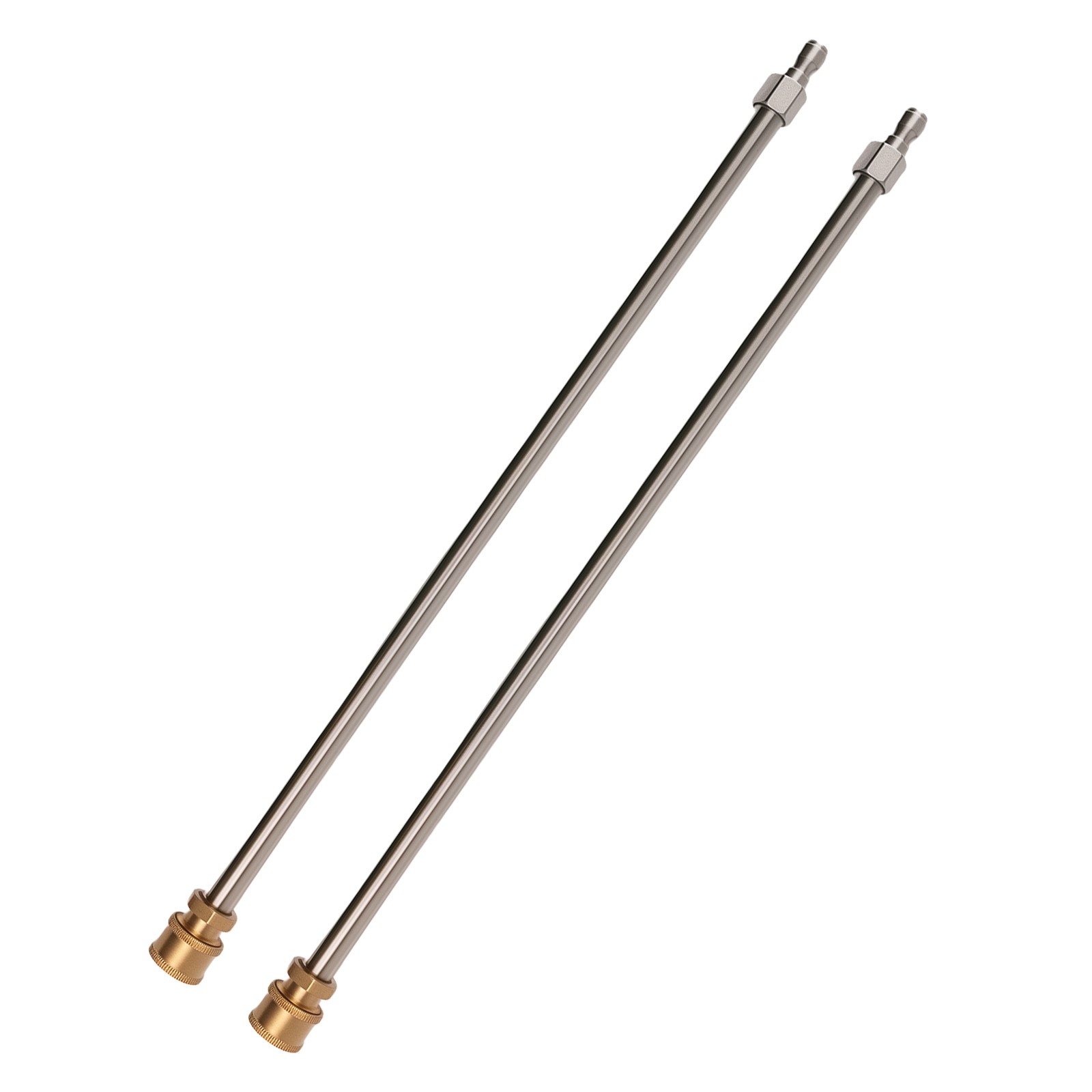 2PCS Pressure Washer QC Lance Extension Stainless Steel Wand Set 4000PSI Max