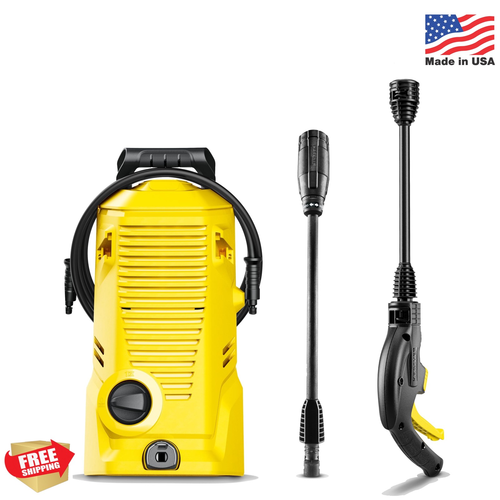Kärcher Pressure Washer K 1, Max 1.45 GPM, 1700 PSI, Trigger Spray Gun & Vario P