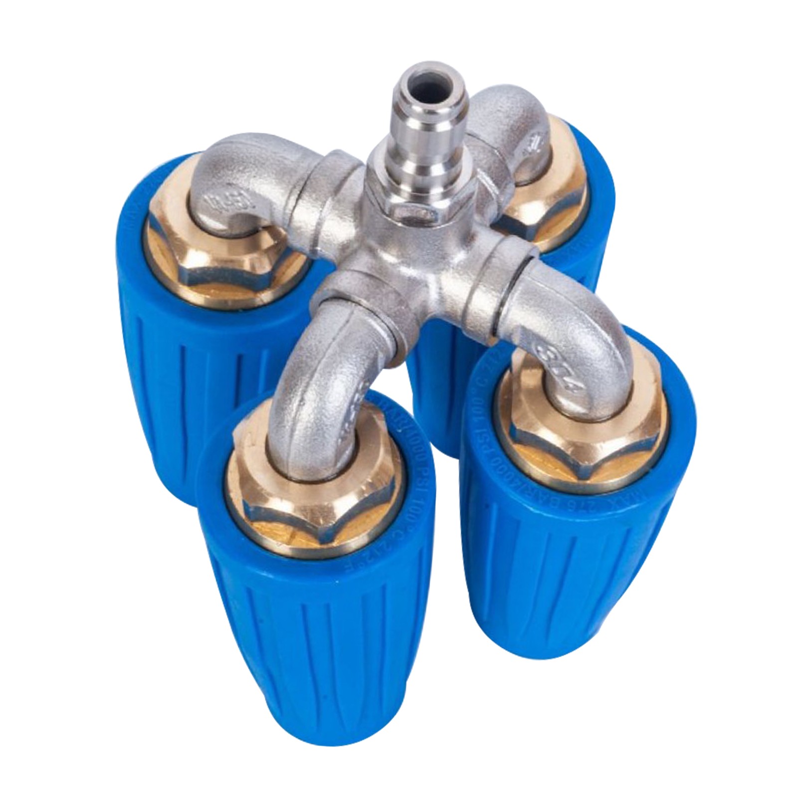 360° Rotary Spray Nozzle for Pressure Washer, 304 SS/Brass/Rubber, 4000 PSI