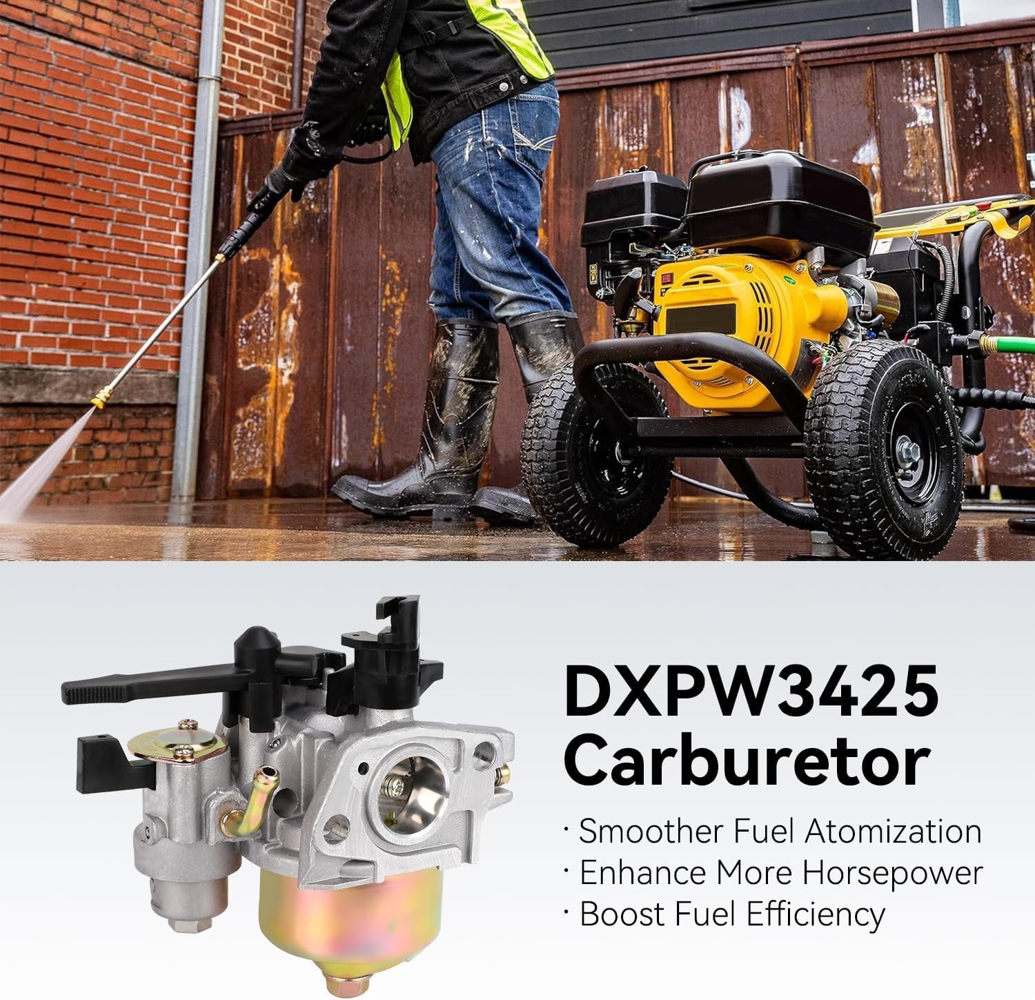 Efficient Replacement Carb Kit for 3400 PSI Pressure Washers – Smooth Operation