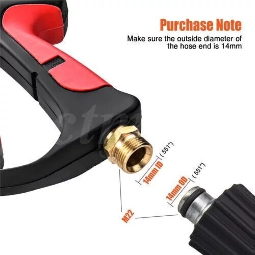 4000PSI High Pressure Car Power Washer Gun Spray Wand Lance Nozzle and Hose Kit