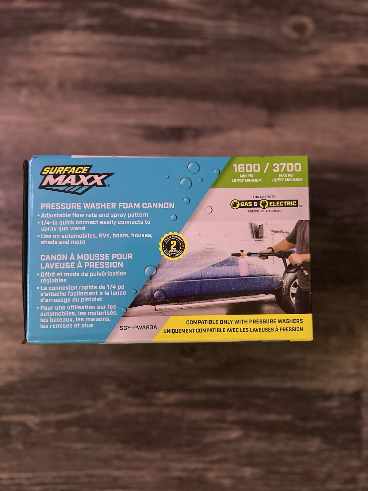 SurfaceMaxx 3700-PSI 1/4-in Pressure Washer Foam Cannon – Soap Sprayer NEW