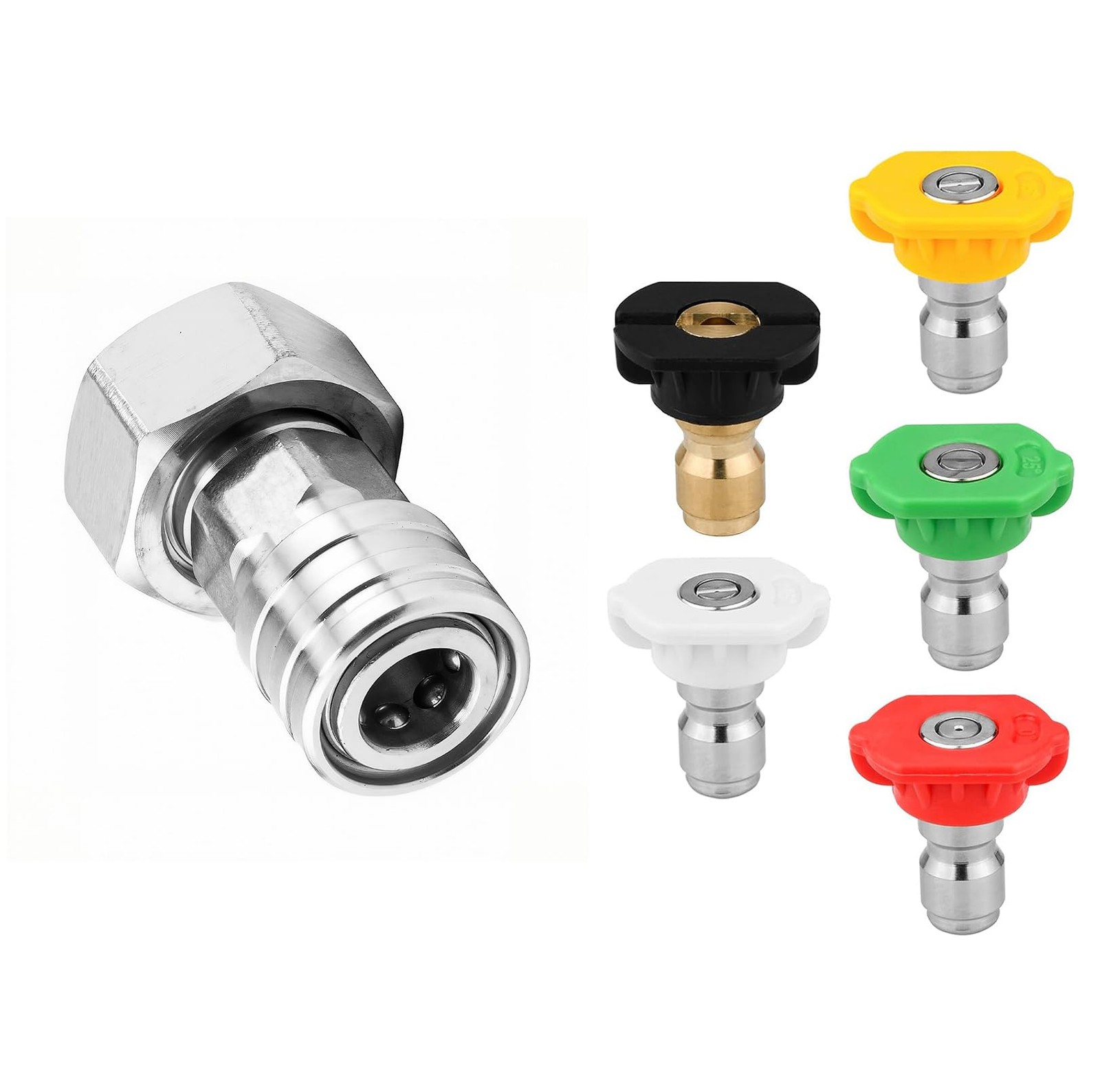 Garden Hose to Pressure Washer Adapter,Pressure Washer Spray Nozzle Tip Set w…