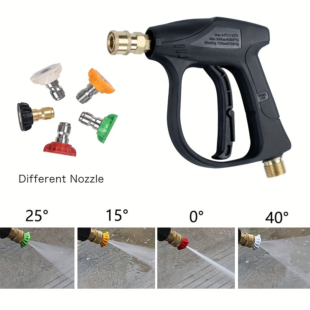 1/4″ Snow Foam Washer Gun Car Wash Soap Lance Cannon Spray Pressure Jet Bottle