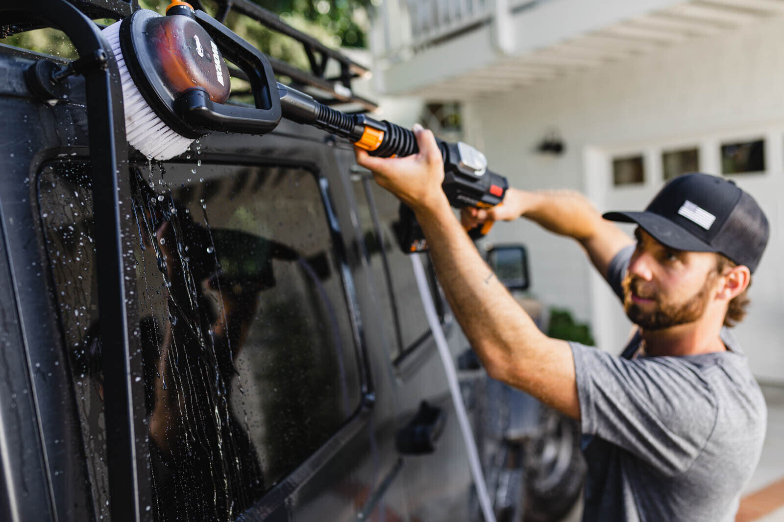 WA1820 WORX Hydroshot Adjustable Automotive Power Scrubber (Soft Bristles)