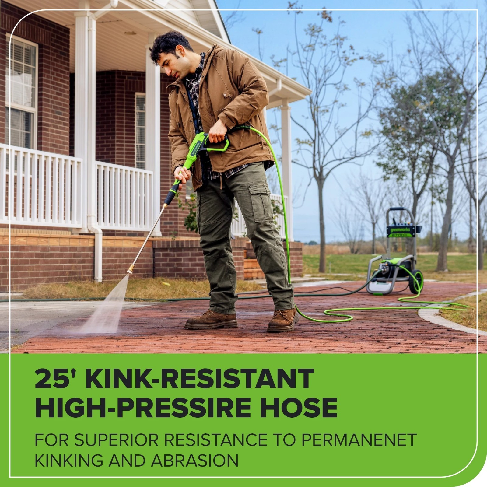 Greenworks 2700 PSI 1.2 GPM Cold Water Electric Pressure Washer