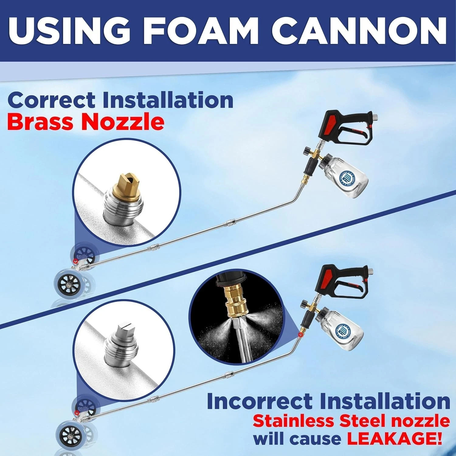 RIDGE WASHER Pressure Washer Undercarriage 16 Inch+Foam Cannon, Silver