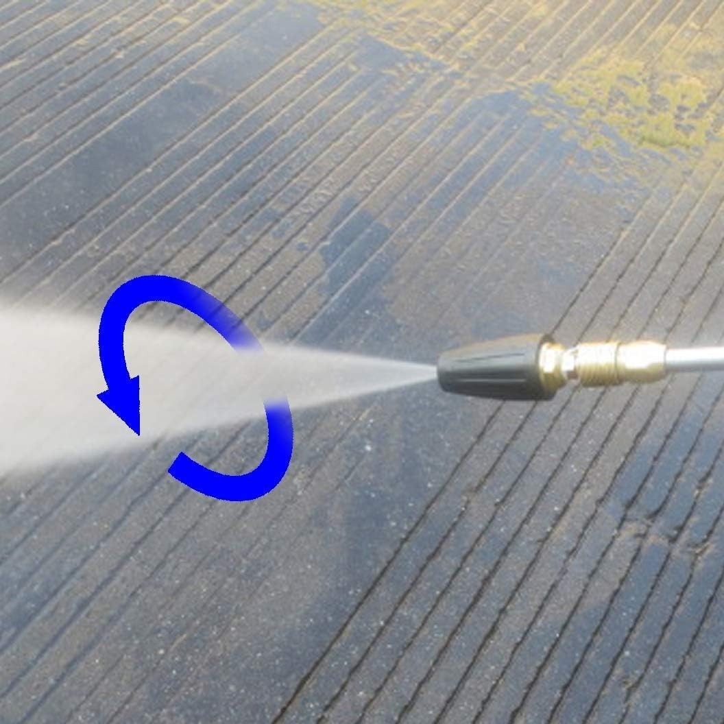 Powerful Pressure Washer Nozzle with Rotating Action and Quick Connect Fitting