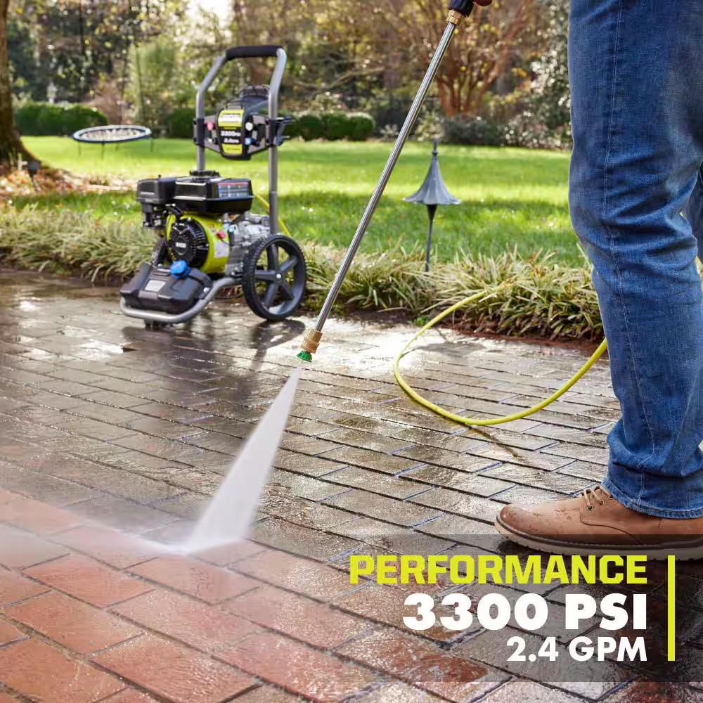 3300 PSI 2.4 GPM Cold Water Gas Pressure Washer with 212Cc Engine and 15 In. Sur