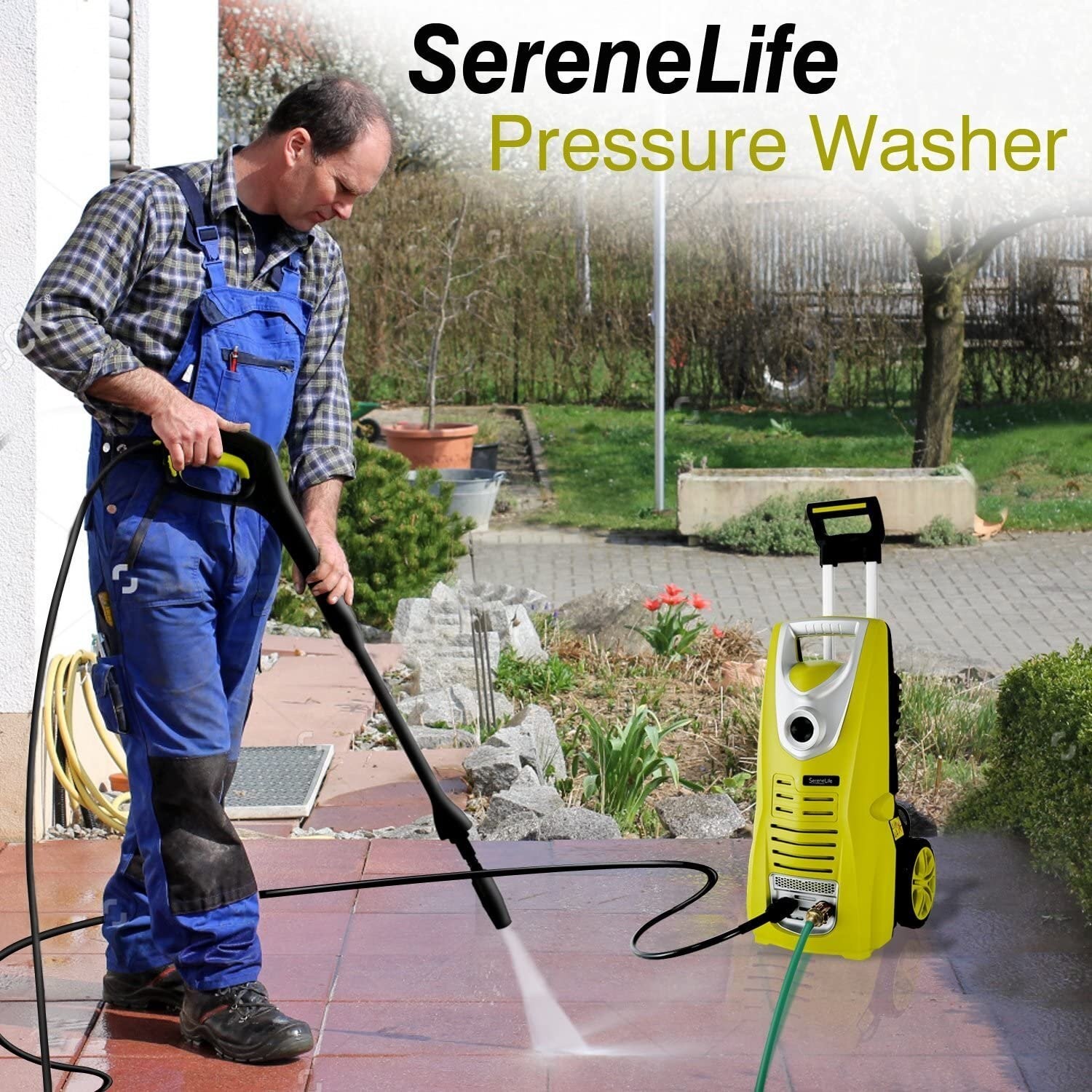 Serenelife Electric Pressure Washer-Powerful Heavy Duty 2000PSI Adjustable