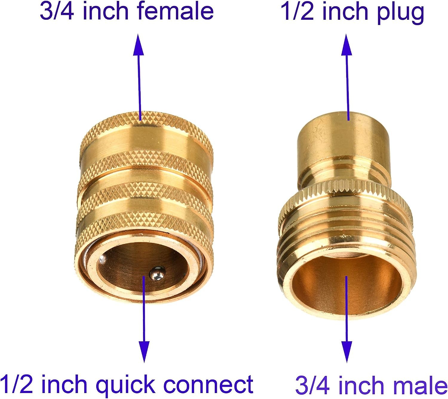 Durable 9-Pack Pressure Washer Fittings – M22 Brass Connectors for 5000 PSI