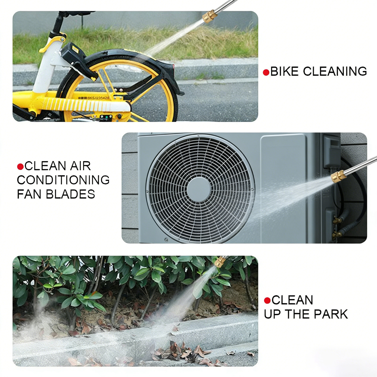High Pressure 4000PSI Car Power Washer Gun Spray Wand Lance Nozzle and Hose Kit-