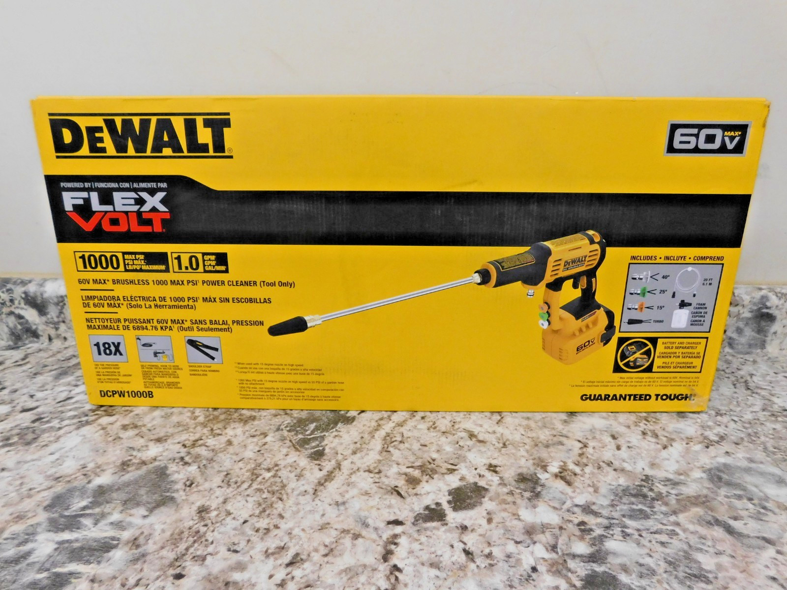 Dewalt DCPW1000B 60v Max Flexvolt Brushless 1000 Psi Power Cleaner (Tool Only)
