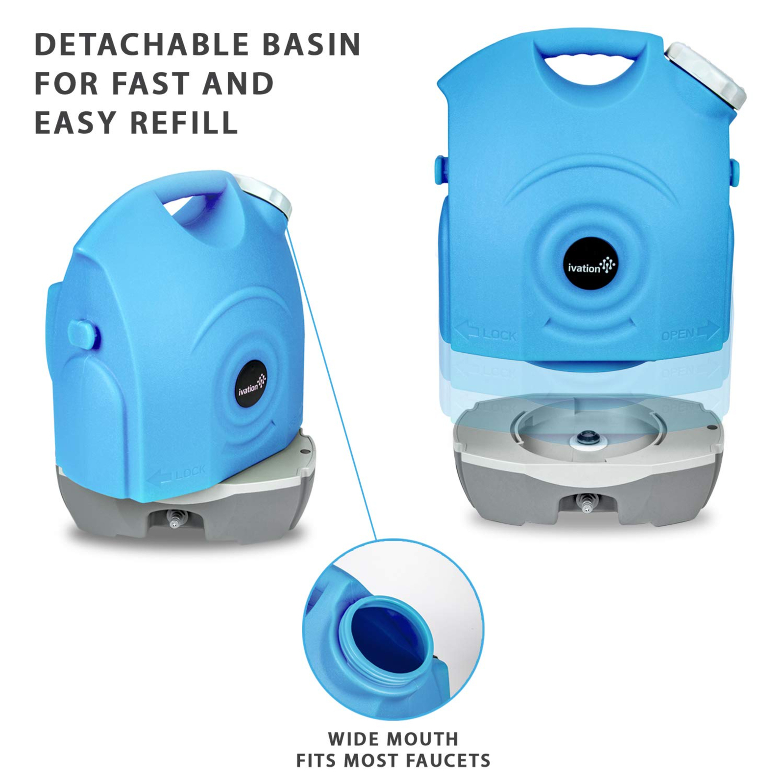 Ivation Multipurpose Portable Spray Washer w/Water Tank