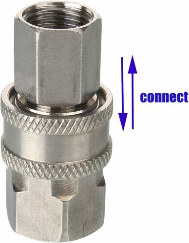 3/8 ”Inch Stainless Steel Male And Female Quick Connector Kit Pressure Wash
