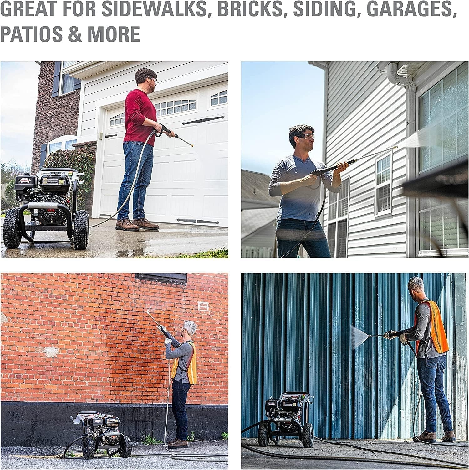 Versatile 3300 PSI Gas Pressure Washer – Perfect for Decks, Paint Prep & More