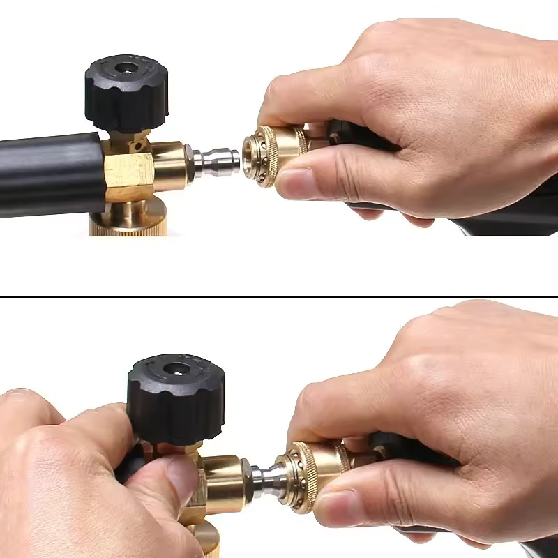 1/4″ Snow Foam Pressure Washer Gun Car Wash Soap Lance Cannon Spray Jet Bottle