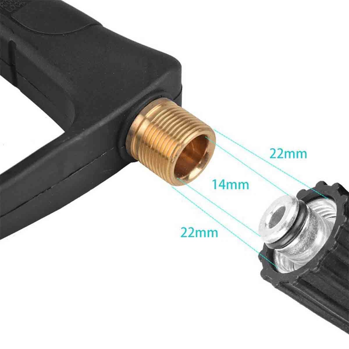26-50FT High Pressure Washer Hose+turbine nozzle+High pressure water gun