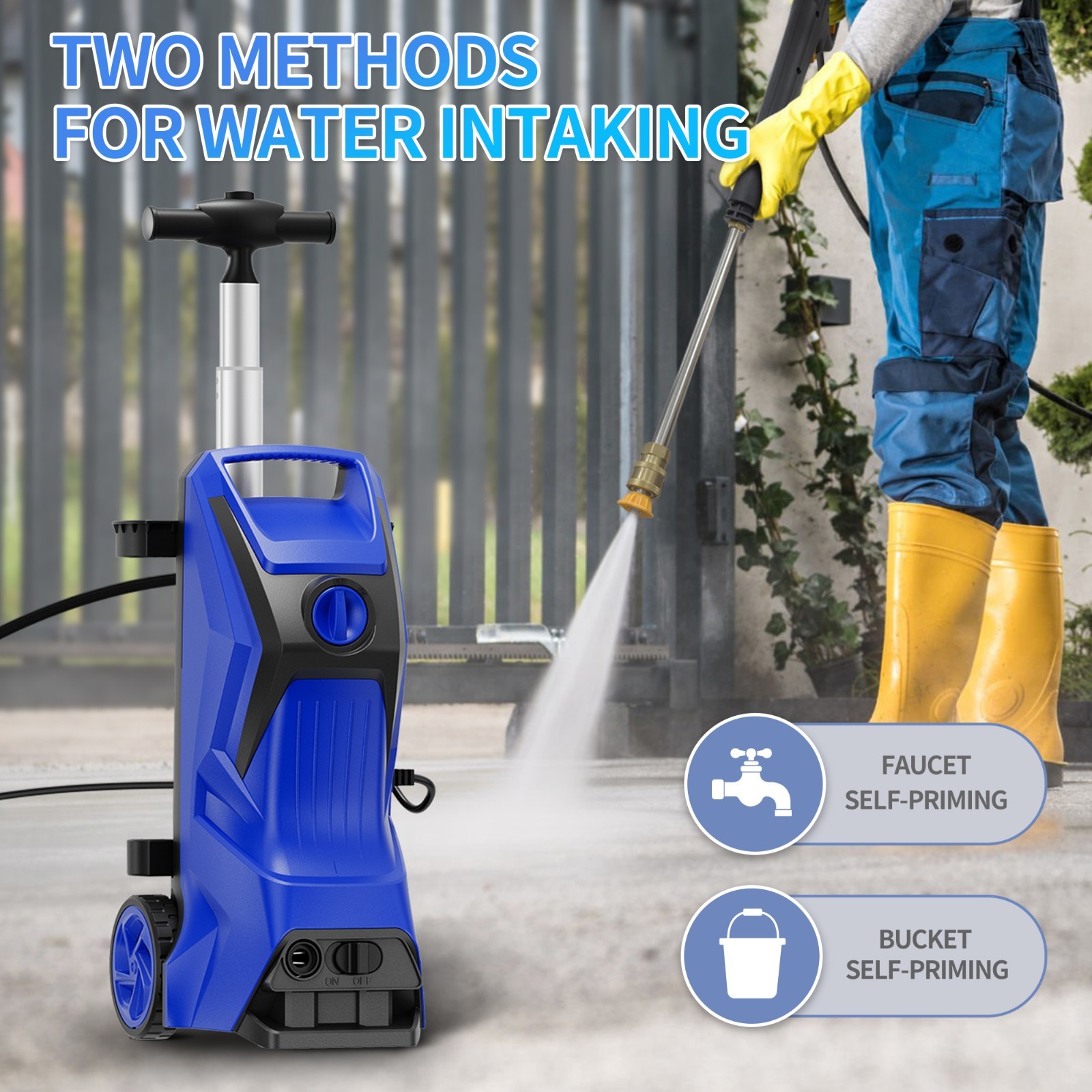 Pressure Washer Electric Power Washer 5000PSI Max 3.0 GPM, 25ft Hose, with Hose
