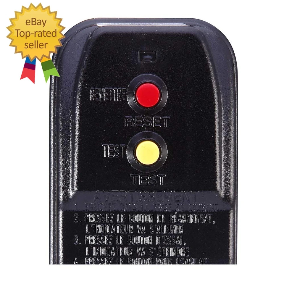 Replacement GFCI Plug for Pressure Washer Pool Pump 15Amp 3 Prong Circuit Breake