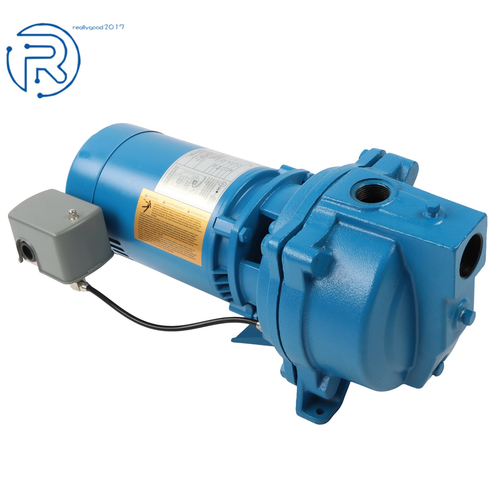 115/230V Dual Voltage J5S Shallow Well Jet Pump 1/2 HP 16.5 GPM, Cast Iron